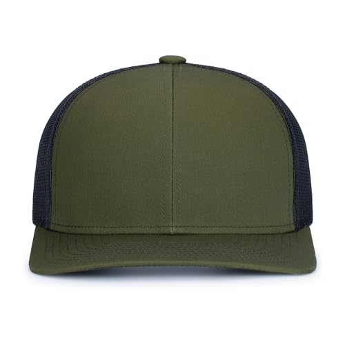 Image of Pacific Headwear Contrast Stitch Trucker Snapback