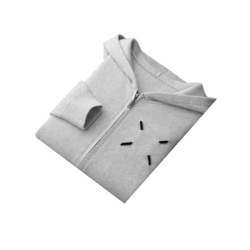 Men's Thick Hooded Knit Cardigan Sweater With Zipper Warm Casual Outerwear For Fall And Winter