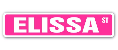 Elissa Street Sign Childrens Name Room Sign | Indoor/Outdoor | 18" Wide
