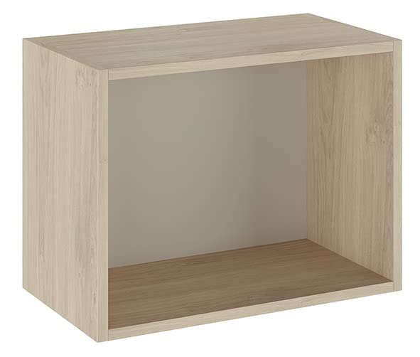 SHIITO | Modelo Chelsea - Estantería Cubo de Pared | Natural - 38 x 50.5 x 27.9 cm | para Dormitorio, Baño, Cocina, Sala de Estar, Oficina
