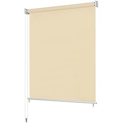 Persianas Leroy Merlin Exterior MOONAIRY Persiana Enrollable, Estores Enrollables, Cortinas Y Estores Cocina, Estores para Ventanas, de Exterior 140x230 cm Color Crema