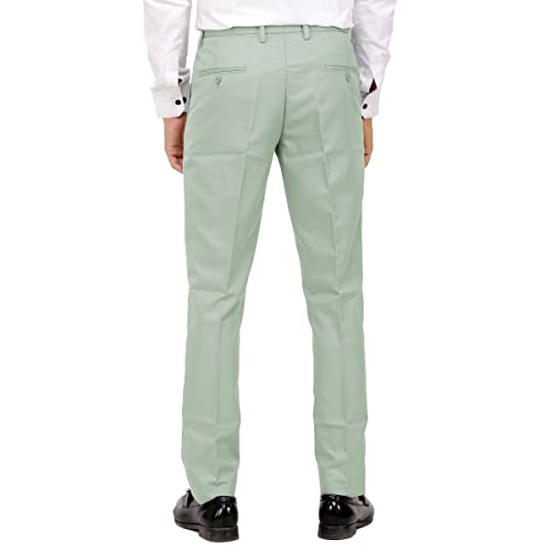 Image of KUNDAN Slim Fit Men Polyester Viscose Blend Trousers