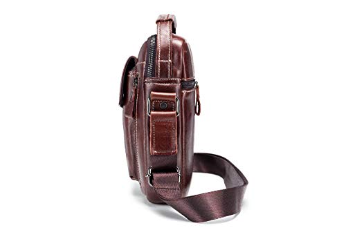 Chest-Bag-Men-Genuine-Leather-Chest-Bag-BULLCAPTAIN-Crossbody-Shoulder-Bag-Sling-Bags-Backpack-Messenger-Bag-Daypack-For-Business-Casual-Sport-Hiking-Travel-Dark-Brown