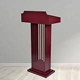 asdchZen Atril De Hierro Forjado, Atril De Presentación Profesional con Rejilla Decorativa, Mostrador De Recepción para Auditorio, Restaurante Y Empresa, Color Rojo