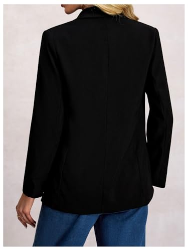 Women's Open Front Blazer Shawl Collar Long Sleeve Business Casual Jacket2
