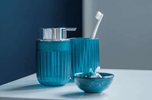 Wenko Bicchiere portaspazzolini Agropoli Petrolio