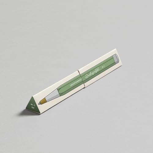 Image of LEUCHTTURM1917 Gel Pen Drehgriffel No.1 Sage Green | Document Proof Black Ink, Twist Mechanism, Smooth Writing, 0.5mm Tip, Office Pen, Writing Gift