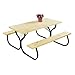 Jack Post Fiesta Charm 6 Person Outdoor Custom Do It Yourself Powder Coated Tubular Steel Frame for Long Wooden Picnic Table, Black