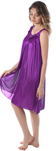 Venice Womens' Silky Looking Embroidered Nightgown 06N3
