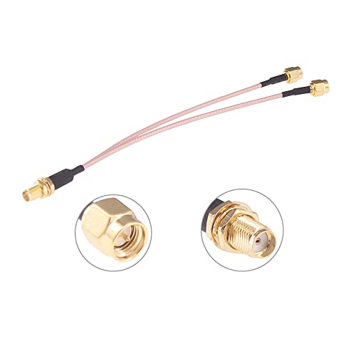 2 cables de extensión SMA hembra a SMA macho doble 15 cm miniatura 4