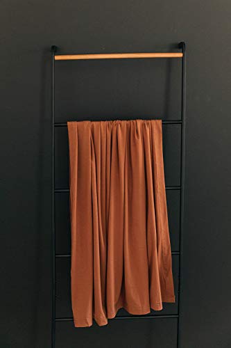 Image of Mebie Baby Rust Stretch Swaddle, Modern and Neutral Swaddle Blanket for Baby Girl or Boy, Soft Baby Blankets, Newborn Swaddle Blanket, 0-3 Month, Comfy Wrap, Baby Essentials & Gifts (47 inch x 47 inch)