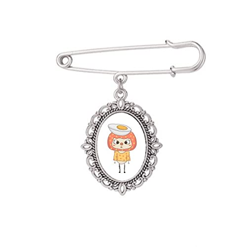 Broche oeuf blanc jaune accessoire idéal pour sublimer une robe de cocktail