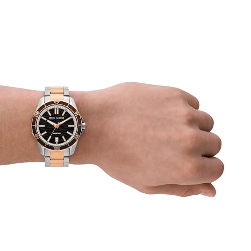 Image of Armani Exchange A|X Dive-Inspired Stainless Steel Watch for Men