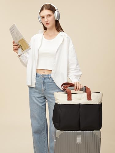 LOVEVOOK Puffer Tote Bag con 8 bolsillos y neceser miniatura 3
