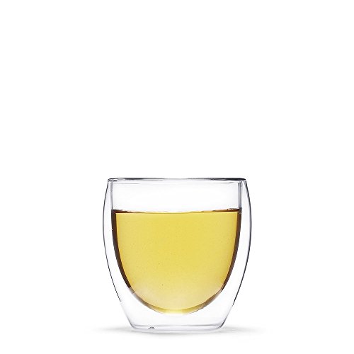 Teabox Valencia Glass Teacup | Doublewalled Borosilicate Glass, Insulated Tea Cup | Transparent, 8.5 fl oz