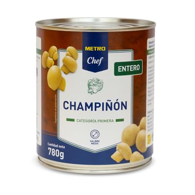 Champiñones Chef – Enteros y Laminados, Versatilidad y Sabor para tus Platos (1 LATA, champiñón blanco entero 420gne)