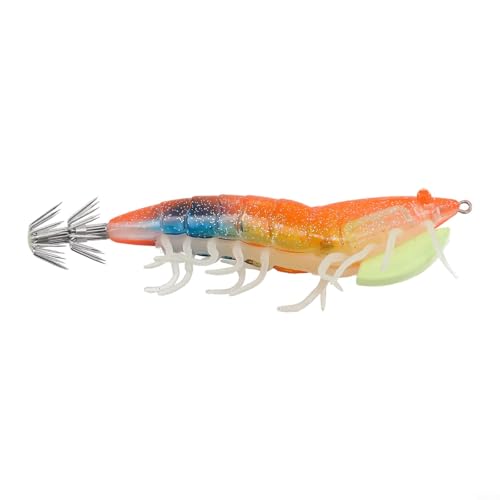 Señuelo luminoso de simulación de gambas EGI ideal para atraer calamares en diversas condiciones de agua (rosa)