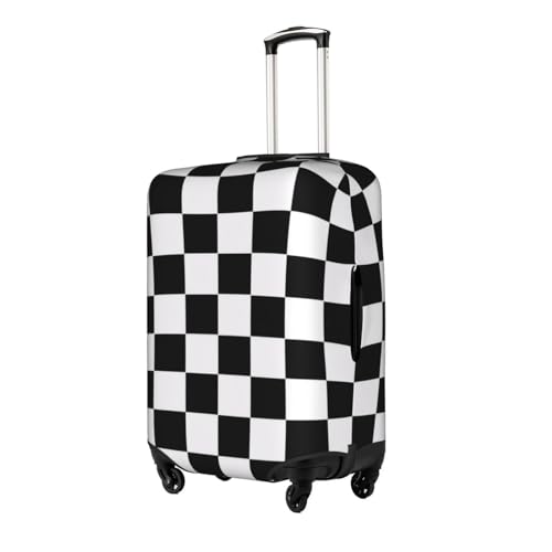 Suitcase Covers Black And White Plaid Luggage Suitcase Cover Protector Luggage Washable Covers Elastic Travel Trolley Protector Cover Fits 18-32 Inch Luggage2