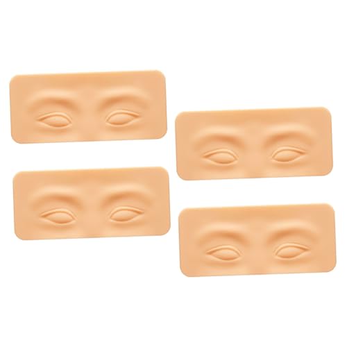 SOIMISS Piel De Práctica Para Maquillaje De Ojos 4 Piezas Silicona Flexible Reutilizable Profesional Para Entrenamiento y Práctica De Delineador y Sombra De Ojos
