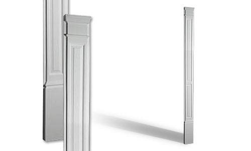 Decorative Interior Column - Flat Column Set Made from Dense Architectural Polyurethane Compound