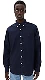 Ralph Lauren Polo Camisa Oxford de Manga Larga con Botones para Hombre, Azul Marino RL, Large