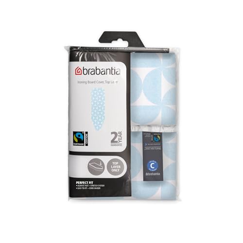 Brabantia Ironing Board Cover C 124x45 cm – Fresh Breeze | 100% Cotton Top Layer with 2mm Foam Padding for Size C Ironing Boards | Durable, Washable, Easy to Fit - Image 2