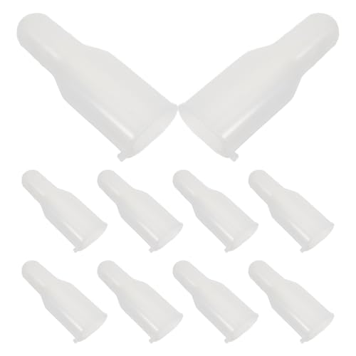 GLEAVI Cuentas de Reparación para Paraguas 10 Piezas, Puntas de Plástico 10x6 Mm, Accesorio para Varillas de Paraguas de Palo, Repuestos en Color para Sombrillas de Exterior y Viajes