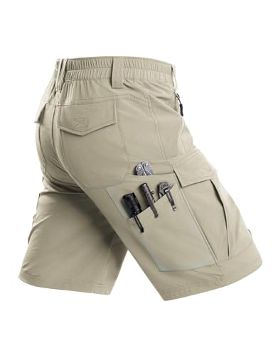 Moosehill Hiking Shorts Men 8-Pocket: Cargo Lightweight Quick Dry Water