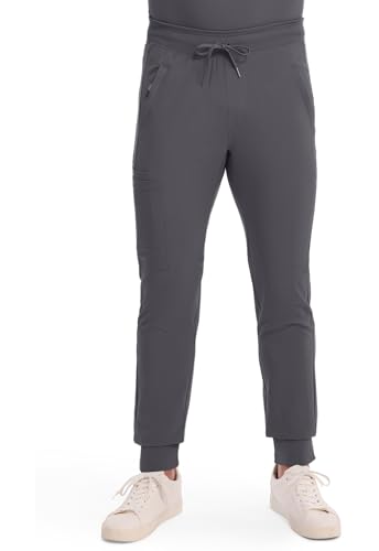 Cherokee Infinity Men's Jogger Pants with Drawstring Waist Mid Rise 5 Pockets Bottoms - CK004A
