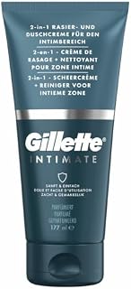Gillette Intimate 2 w 1 krem do golenia i pod prysznic, delikatna formuła, do włosów intymnych, z aloesem, bez parabenów (150 ml)