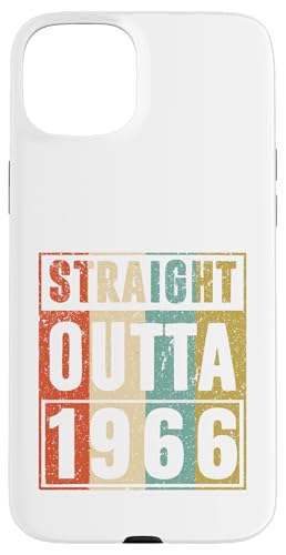 Straight Outta 1966 Classic Birth Of Birthday 1966 Vintage �X�}�z�P�[�X iPhone 15 Plus �p