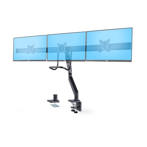 Soporte para tres monitores StarTech VESA que elimina el desorden en tu mesa