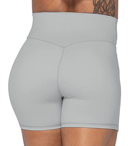 Image of Sunzel Crossover Biker Shorts for Women, No Front Seam V High Waist Yoga Workout Gym Shorts with Tummy Control | 4 Or 6-Inch Inseam, High Waisted, Tummy Control, Crossover Waist, Buttery Soft, No Front Seam, Squat Proof, Compression