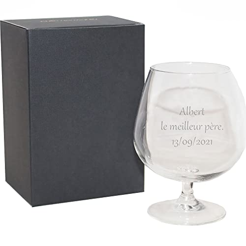My original gift Verre à cognac personnalisé gravé avec texte