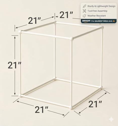 Image of Multipurpose Decoration Frame for Pooja & Home Decor | Ganesh Chaturthi, Diwali, Janmashtami, Durga Puja, Navratri Mandap | DIY Backdrop for Puja Pandal, Photoshoot, B'day & Event(54cm,Export Quality)