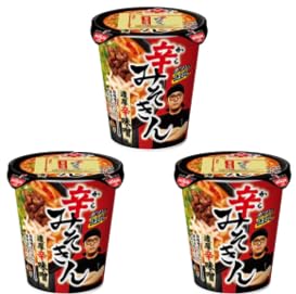 【3個セット】 新みそきん 味噌きん 濃厚味噌 ラーメン カップ麺 カップラーメン HIKAKIN PREMIUM (辛みそきん)のサムネイル