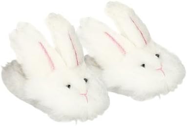 Sophia's Doll Bunny Slipper Shoes with Fluffy Rabbit Ears and Stitched Nose Accessory for 18" Dolls, White