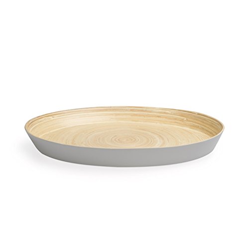 Black Velvet Studio Bandeja Bambú Servir Brillante Color Natural Oval