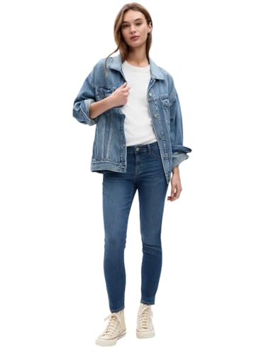GAP Womens Mid Rise Favorite Jegging Jeans, Dark Indigo, 32 Regular US