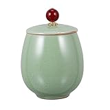 Veemoon Keramikdose Mit Deckel 160ml – Stilvolle Aufbewahrungsdose Für Kaffee - Tee - Und Gewürze – Ideal Für Küche Und Esszimmer – Praktischer Teekanister Für Snacks Und Süßigkeiten