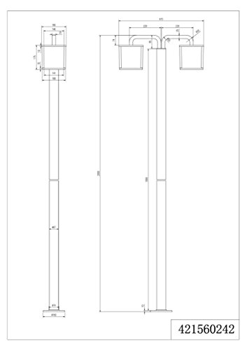 Trio 421560242 Cuganbo Lampada LED a Stelo, da