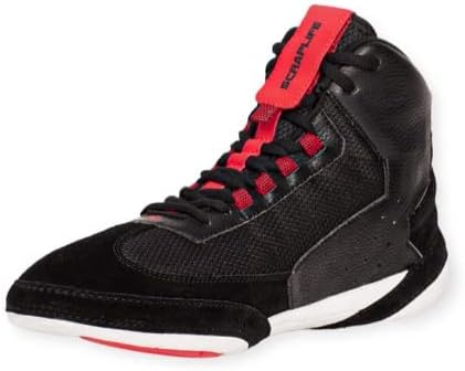 ScrapLife Wrestling | Ascend One Wrestling Shoes | Black & Red | Premium Quality | Wrestlers Choice! (us_Footwear_Size_System, Adult, Men, Numeric, Medium, Numeric_11)
