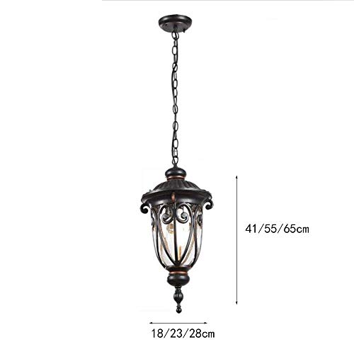 Lanterne en verre clair et suspension extérieure durable style lanterne - 2