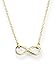 Produktbild GLANZSTÜCKE MÜNCHEN Damen-Halskette Infinity Sterling Silber gelbvergoldet - Silberkette Unendlichkeit Zeichen Kette mit Anhänger Unendlichkeitssymbol