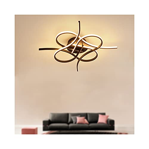 Plafonnier LED 55W noir au design créatif en aluminium pour salon et table à manger