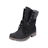 Rieker 78531, Damen Stiefeletten, Schwarz (schwarz/anthrazit 00), 40 EU (6.5 UK)