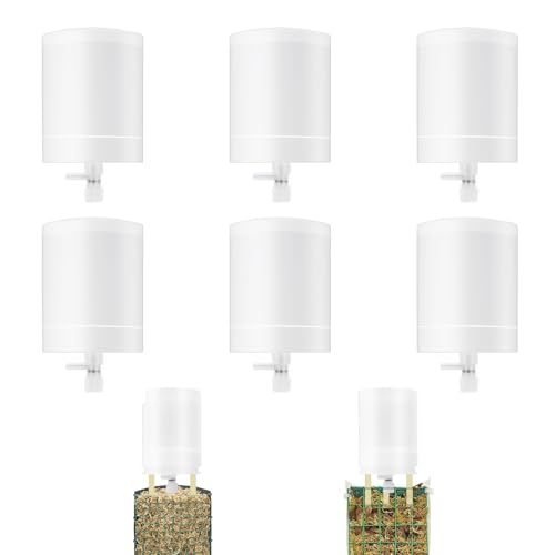 6 Pack Adjustable Moss Pole Watering Dripper Self Watering Planter Insert with Flow Control Automatic Watering Planter Insert Top Fill Plants Watering Devices System