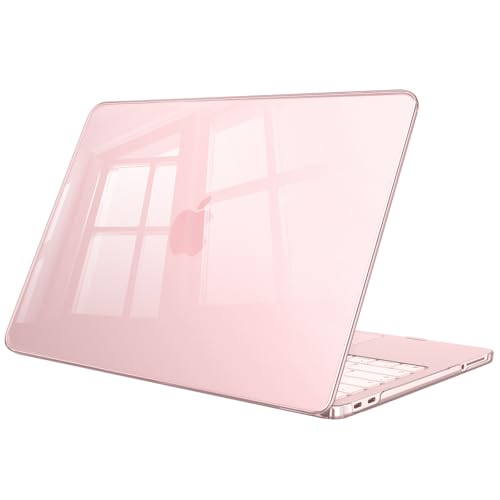 FINTIE Coque Compatible avec MacBook Neo 13 Pouces 2026 (Puce A18 Pro, Modèle A3404), Coque Fine et Légère, Étui Rigide Housse en Plastique, Rose Poudré