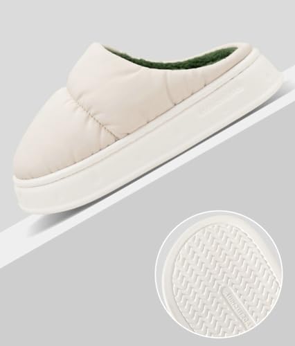 Rungion Furry House Slippers for Women Men Warm Soft Indoor Slippers Waterproof Puffer Slides Winter Outdoor2