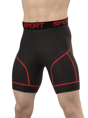 Shorts ciclismo hombre transpirable con acolchado de silicona miniatura 6